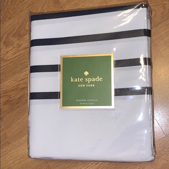 kate spade Bath Nwt Kate Spade Harbour Stripe Shower Curtain Navy